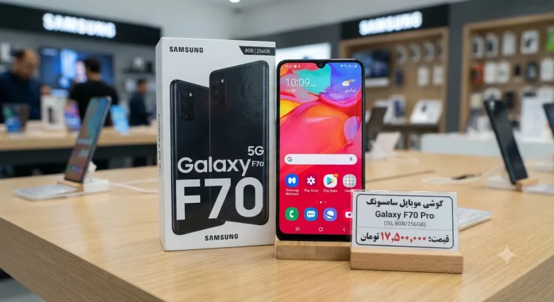 قیمت گلکسی F70 پرو و جعبه گوشی سامسونگ
