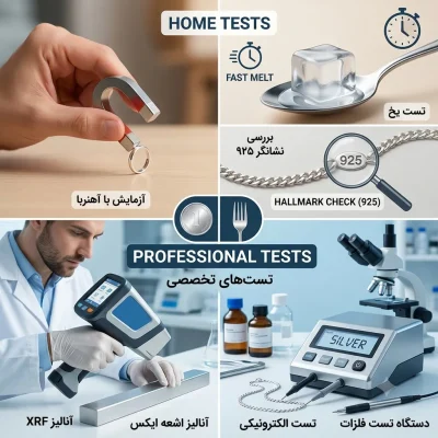 تشخیص نقره اصل از استیل؛ بهترین روش‌های خانگی و تخصصی
