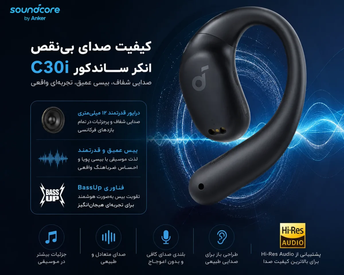 کیفیت صدای هدفون انکر ساندکور C30i