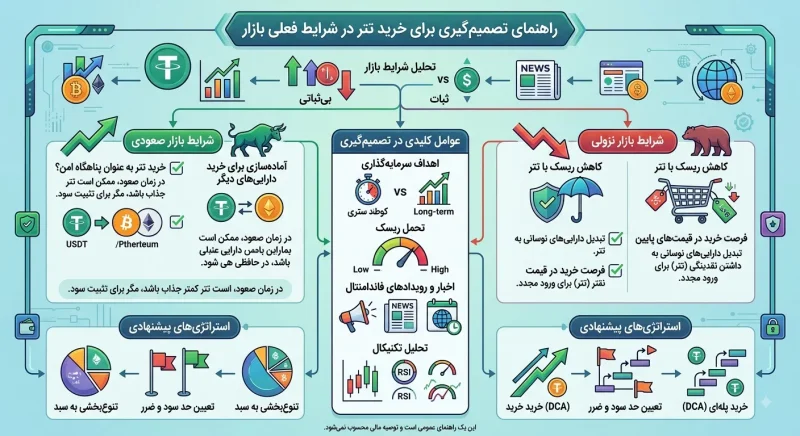 راهنمای تصمیم‌گیری برای خرید تتر در شرایط فعلی بازار