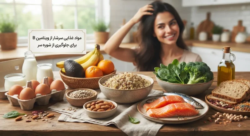 مواد غذایی سرشار از ویتامین B برای جلوگیری از شوره سر