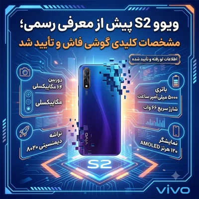 ویوو S2 پیش از معرفی رسمی؛ مشخصات کلیدی گوشی فاش و تأیید شد