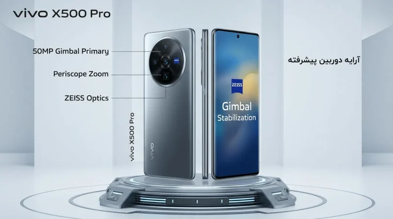 طراحی جدید دوربین و بدنه گوشی ویوو مدل X500 Pro