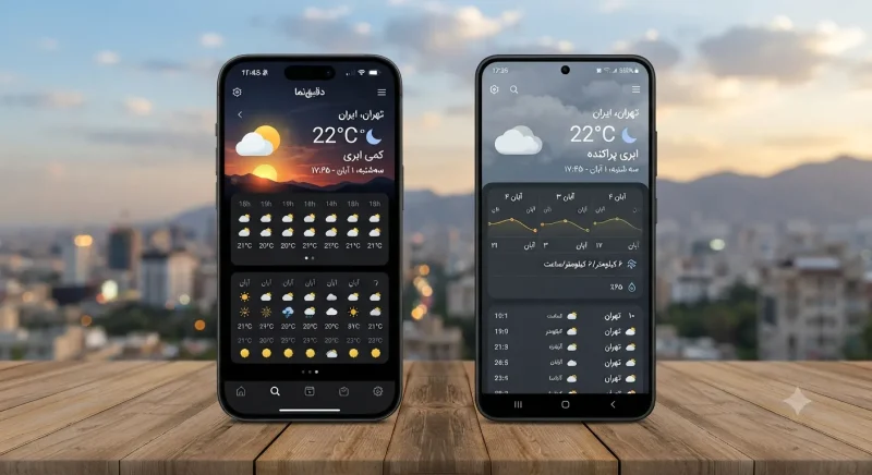 برنامه هواشناسی دقیق برای آیفون و اندروید