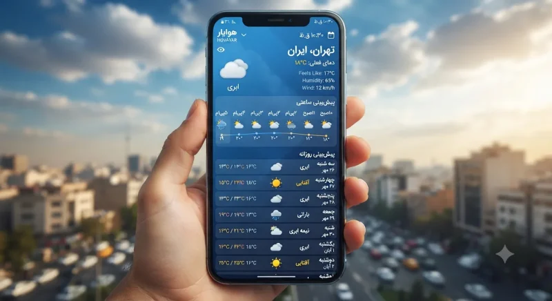 پیش بینی هواشناسی ساعتی و روزانه