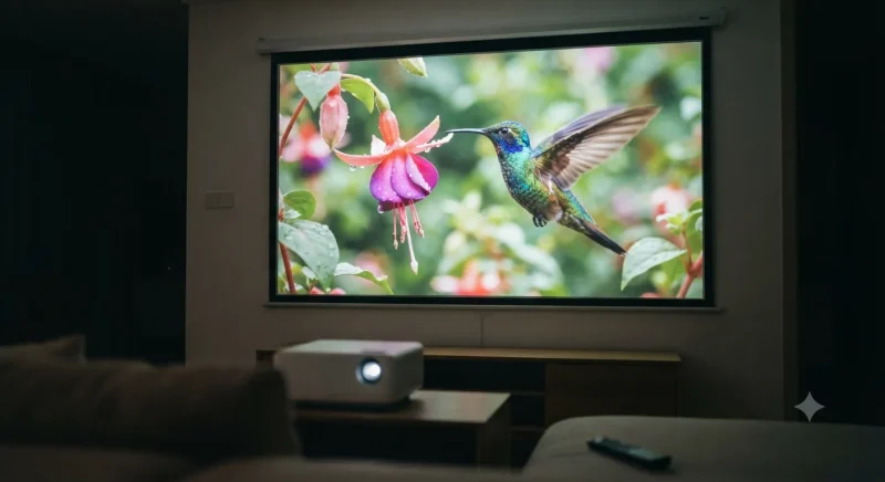 کیفیت تصویر Full HD در ویدئو پروژکتور شیائومی ردمی ۵