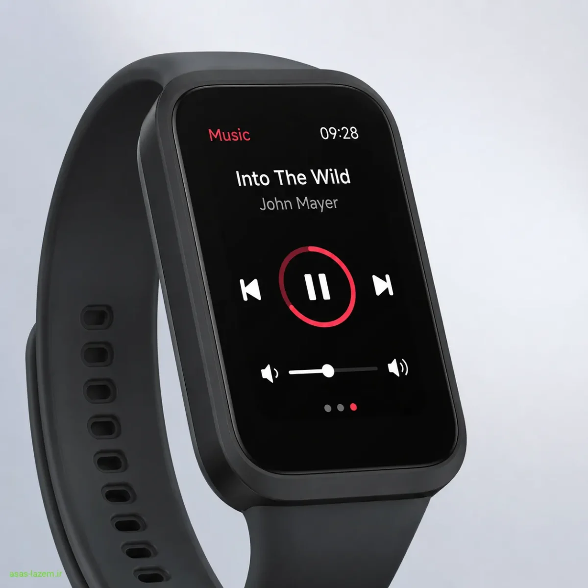 نمایشگر کنترل موسیقی و مدیا در ساعت هوشمند Smart Band 9 Active