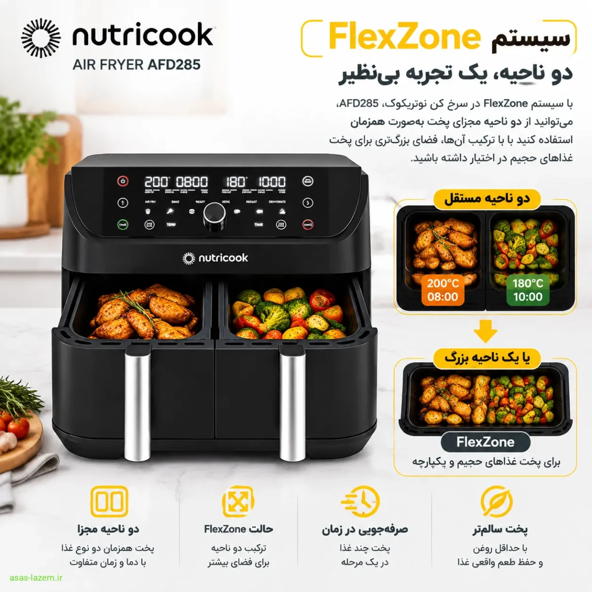 سیستم FlexZone در سرخ کن نوتریکوک AFD285