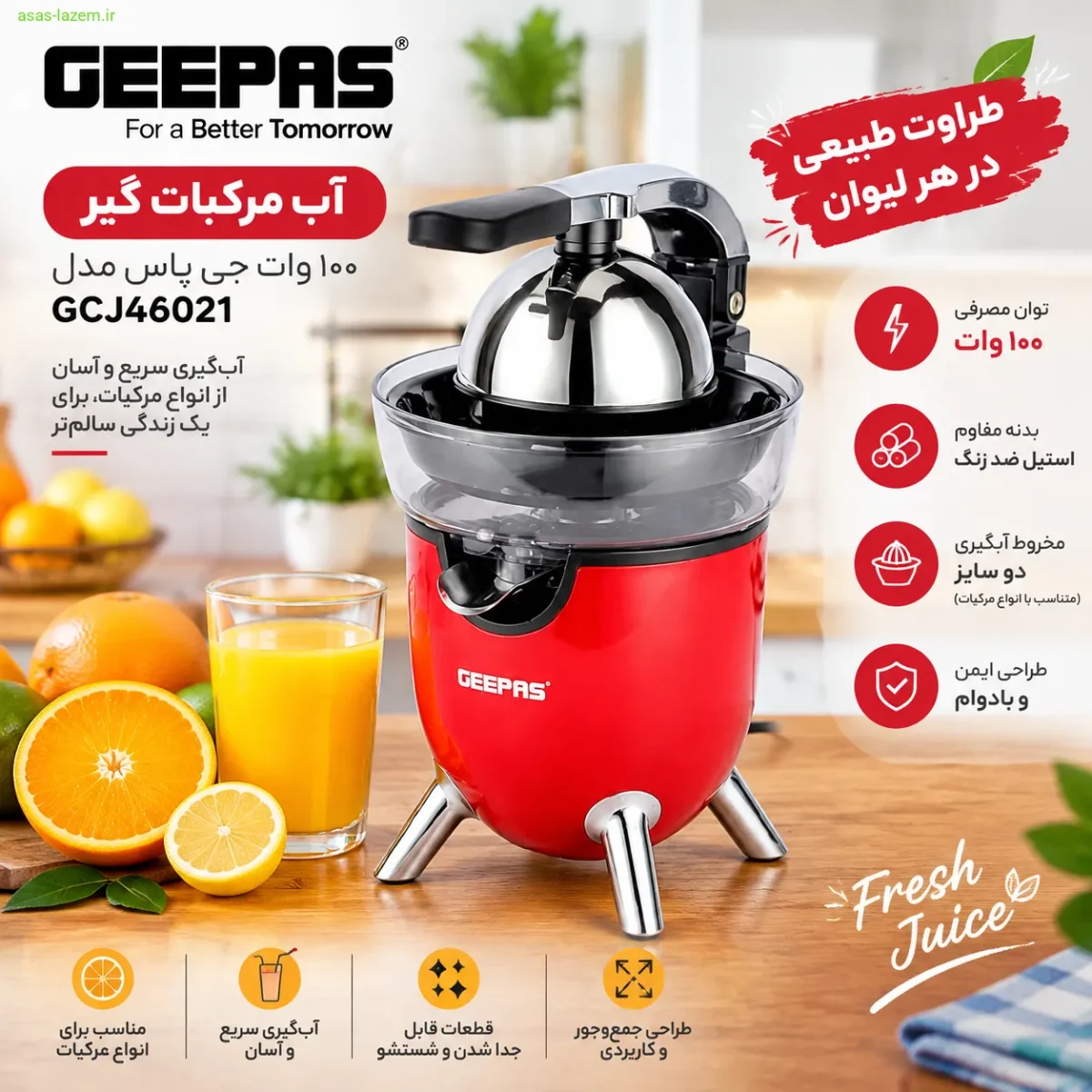 آب مرکبات گیر ۱۰۰ وات جی پاس مدل GCJ46021