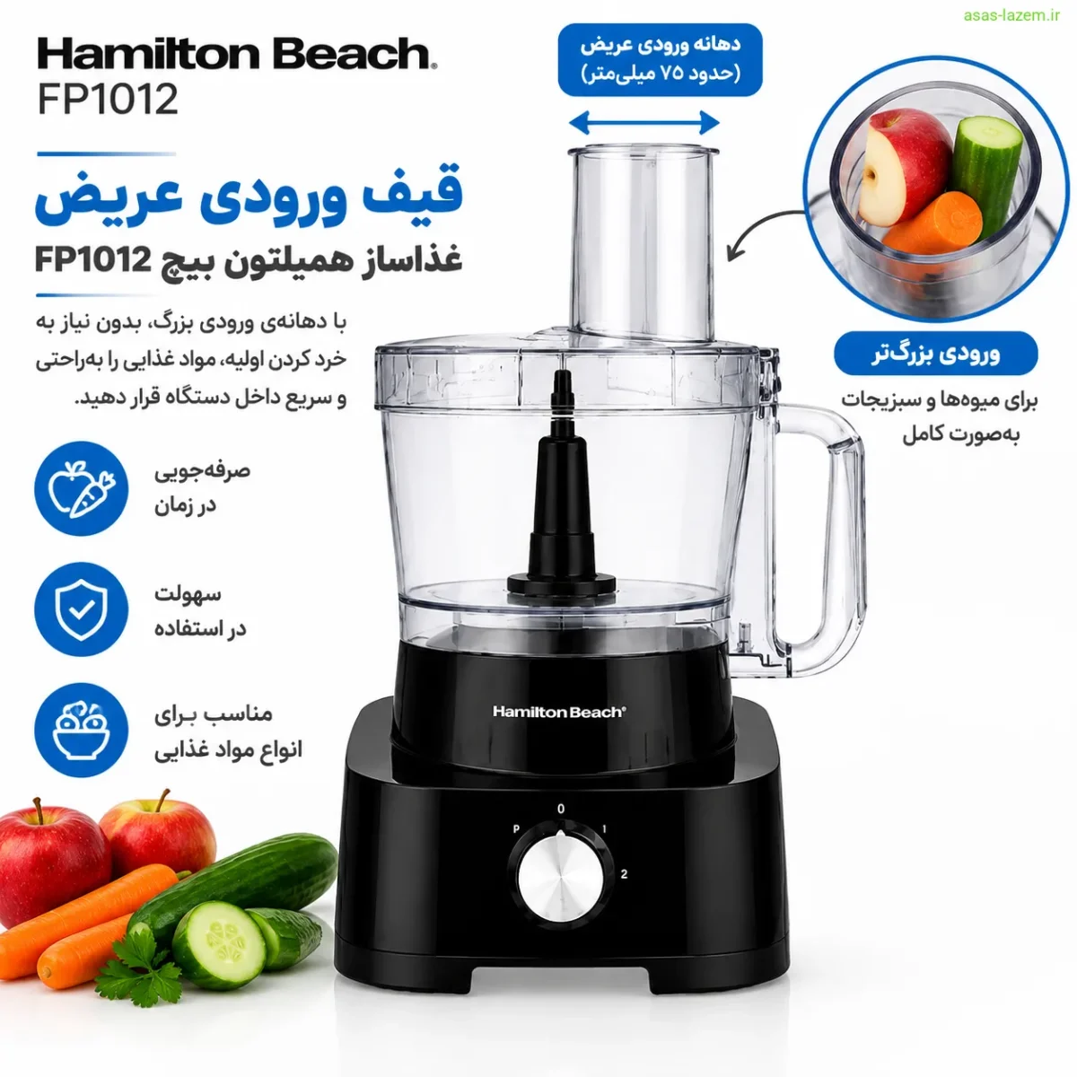 قیف ورودی عریض غذاساز همیلتون بیچ FP1012