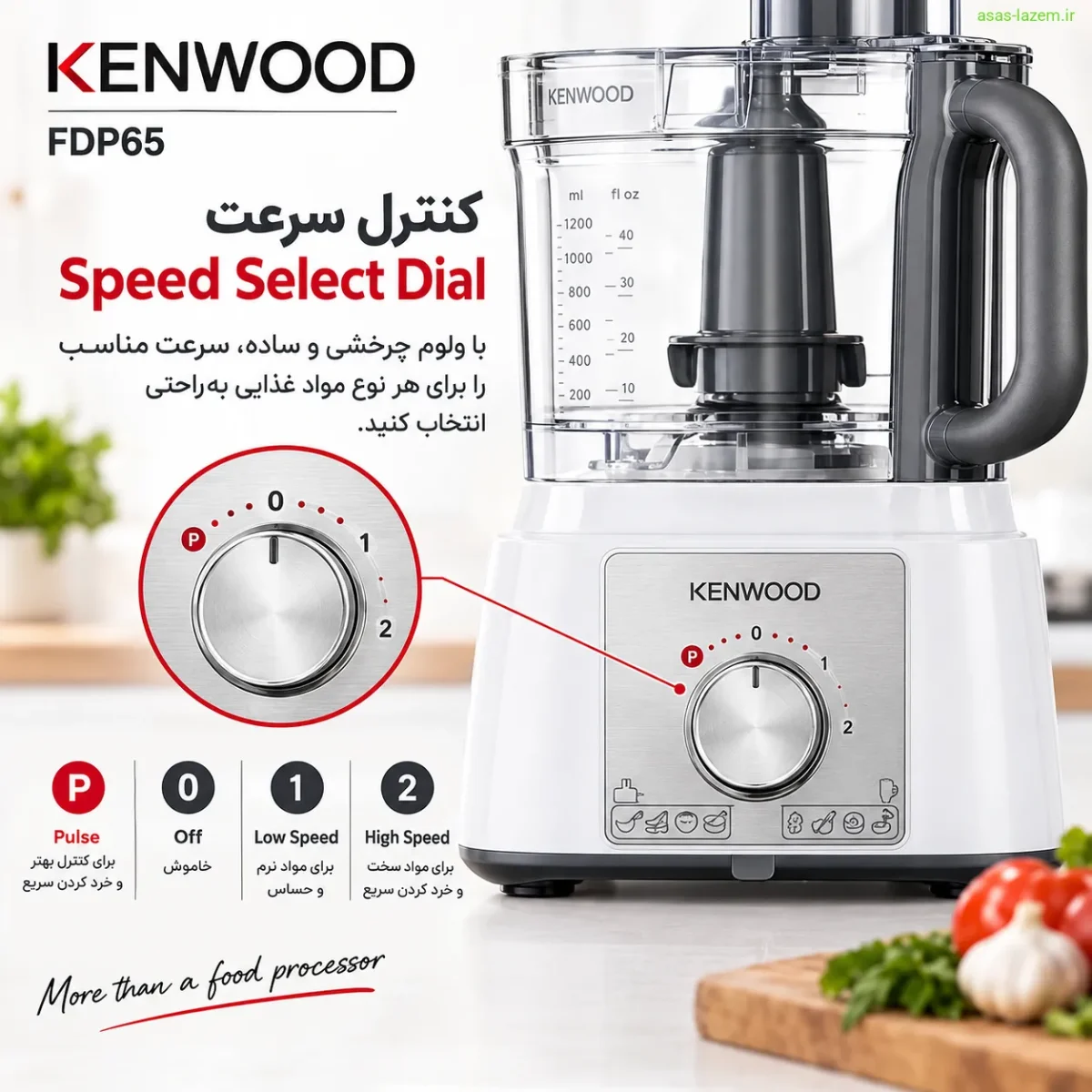 کنترل سرعت Speed Select Dial در غذاساز کنوود FDP65