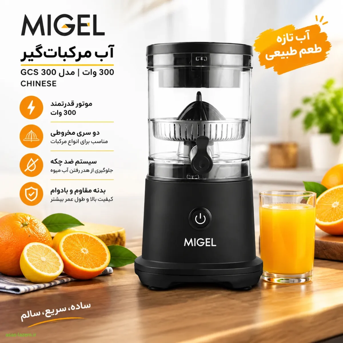 آب مرکبات‌گیر 300 وات میگل مدل GCS 300 CHINESE
