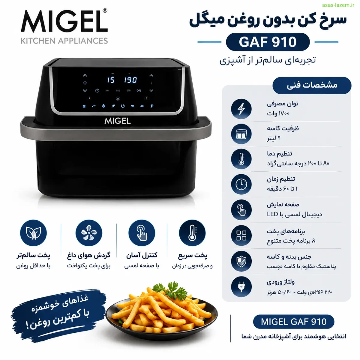 مشخصات فنی سرخ کن میگل GAF 910