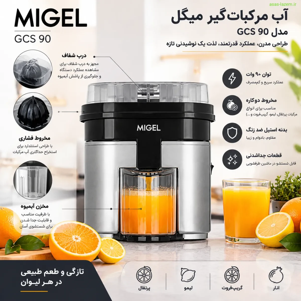 طراحی و ظاهر آب مرکبات گیر میگل GCS 90