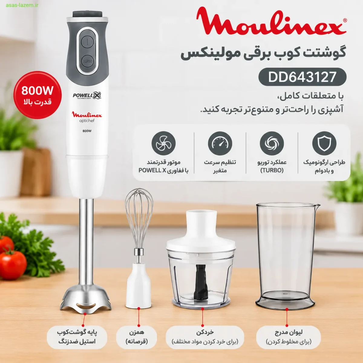 متعلقات همراه گوشت کوب برقی مولینکس DD643127
