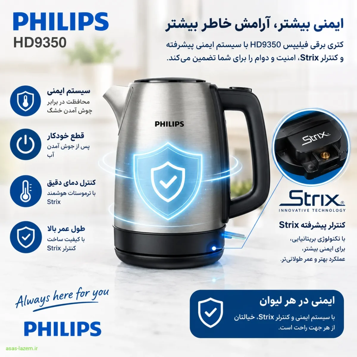 سیستم ایمنی و کنترلر Strix کتری فیلیپس HD9350