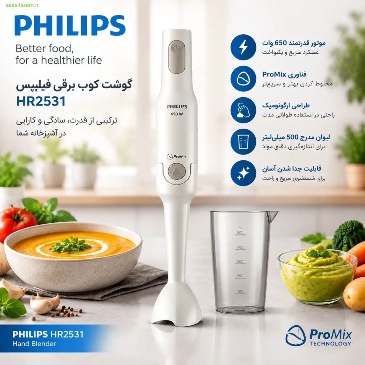 نمای کلی گوشت کوب برقی فیلیپس HR2531