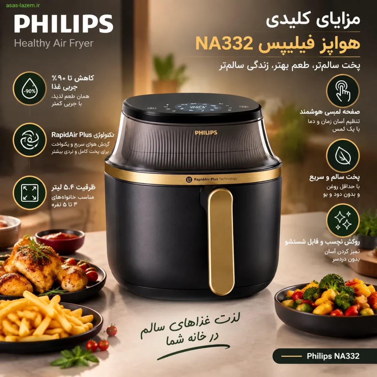 مزایای کلیدی هواپز فیلیپس NA332