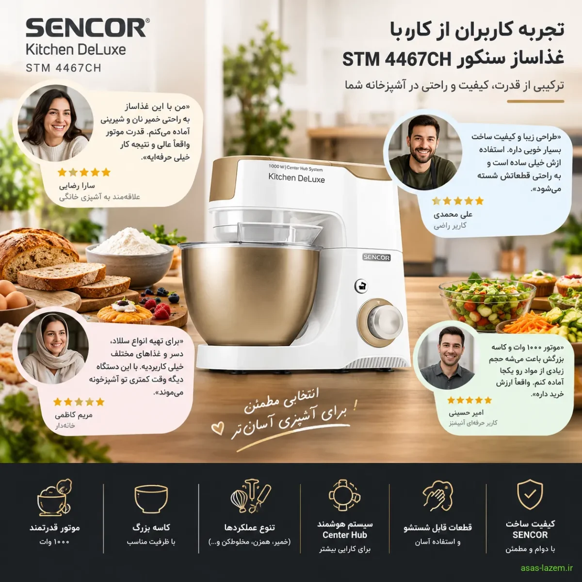 تجربه کاربران از کار با غذاساز سنکور STM 4467CH