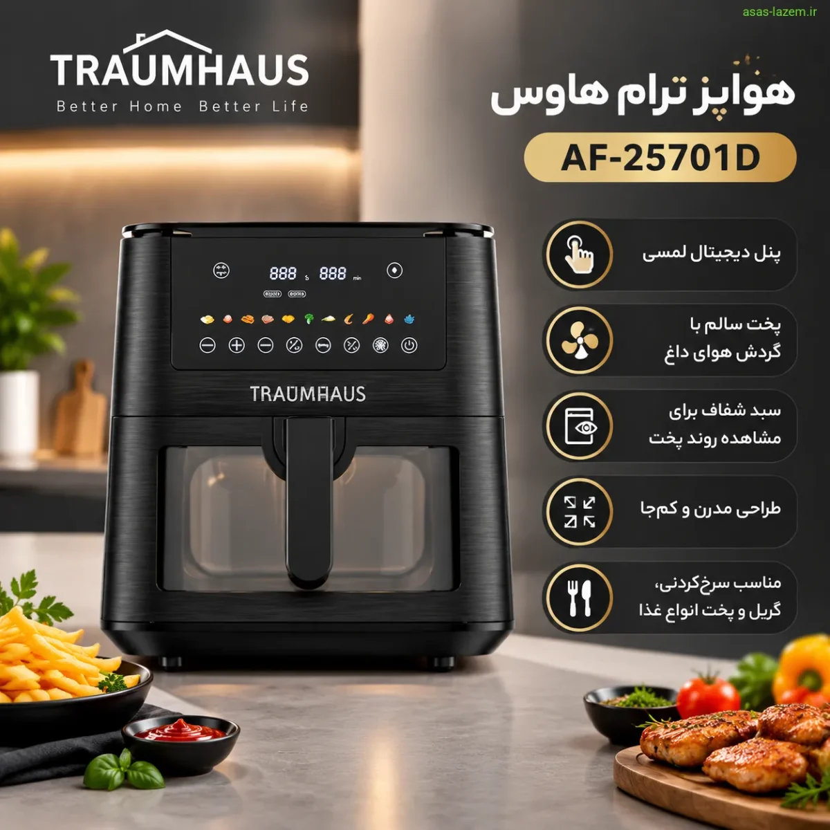 مشخصات فنی و توان مصرفی هواپز ترام هاوس مشخصات فنی هواپز ترام هاوس AF-25701D