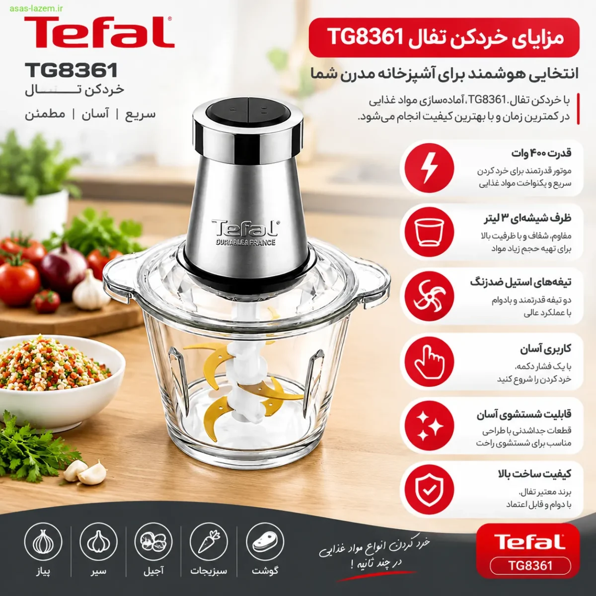 مزایای خرد کن تفال TG8361