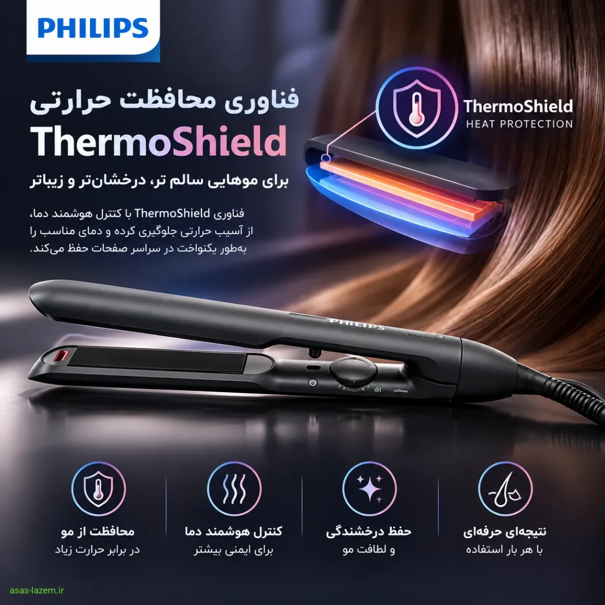 فناوری محافظت حرارتی ThermoShield در اتو مو فیلیپس