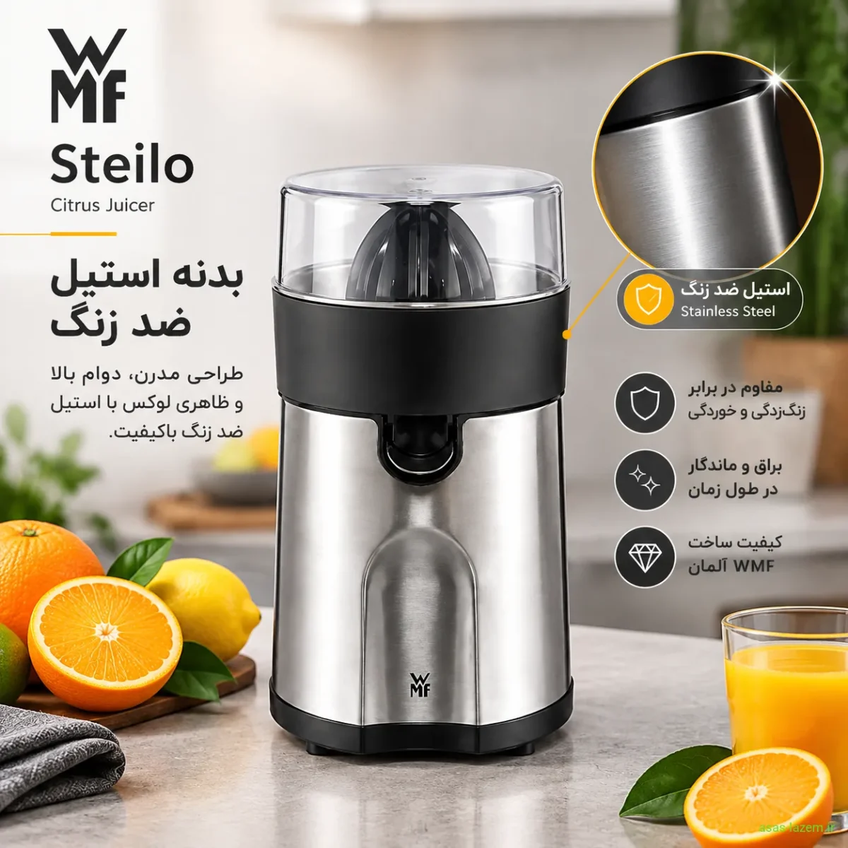 بدنه استیل ضد زنگ آب مرکبات گیر دبلیو ام اف Steilo