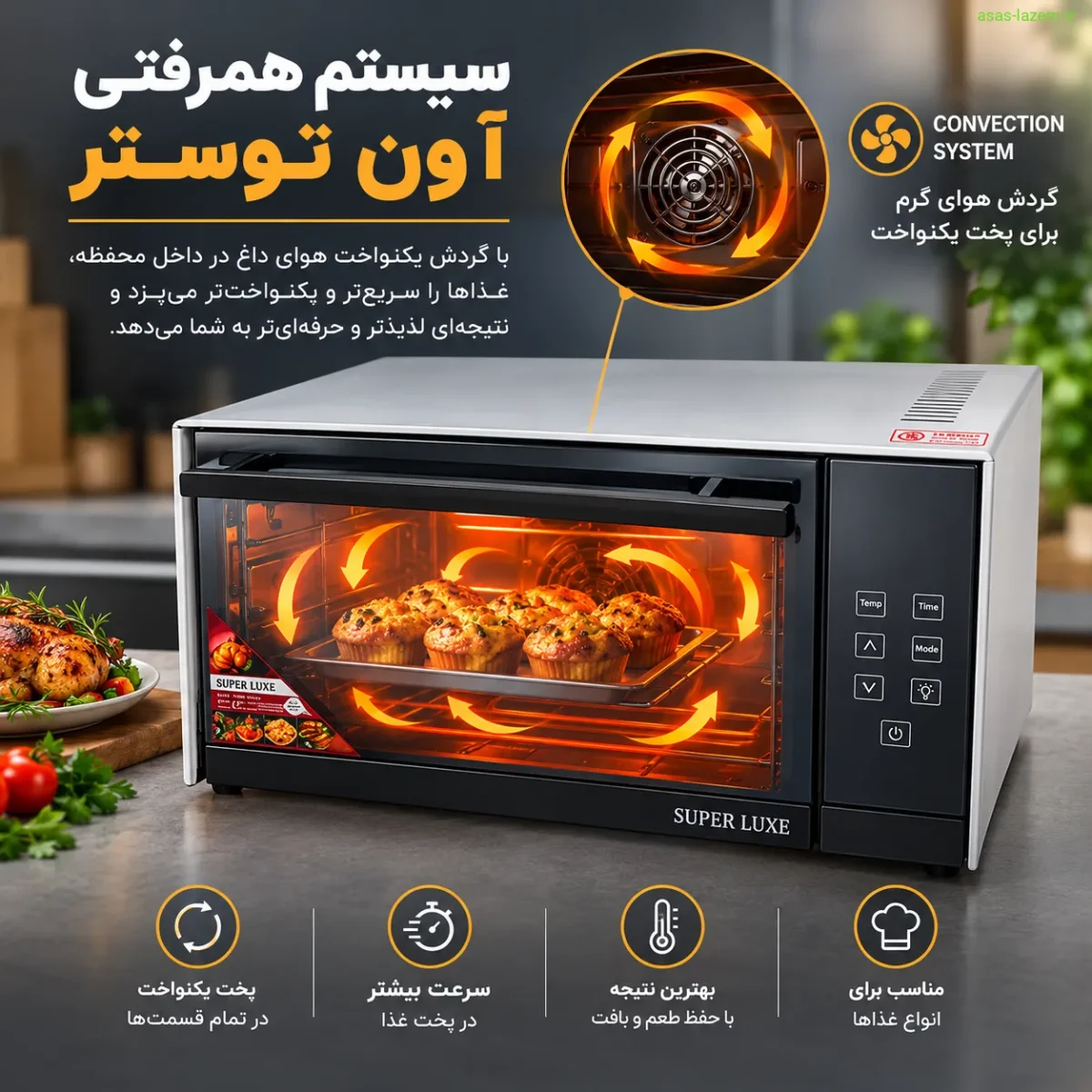 سیستم همرفتی آون توستر