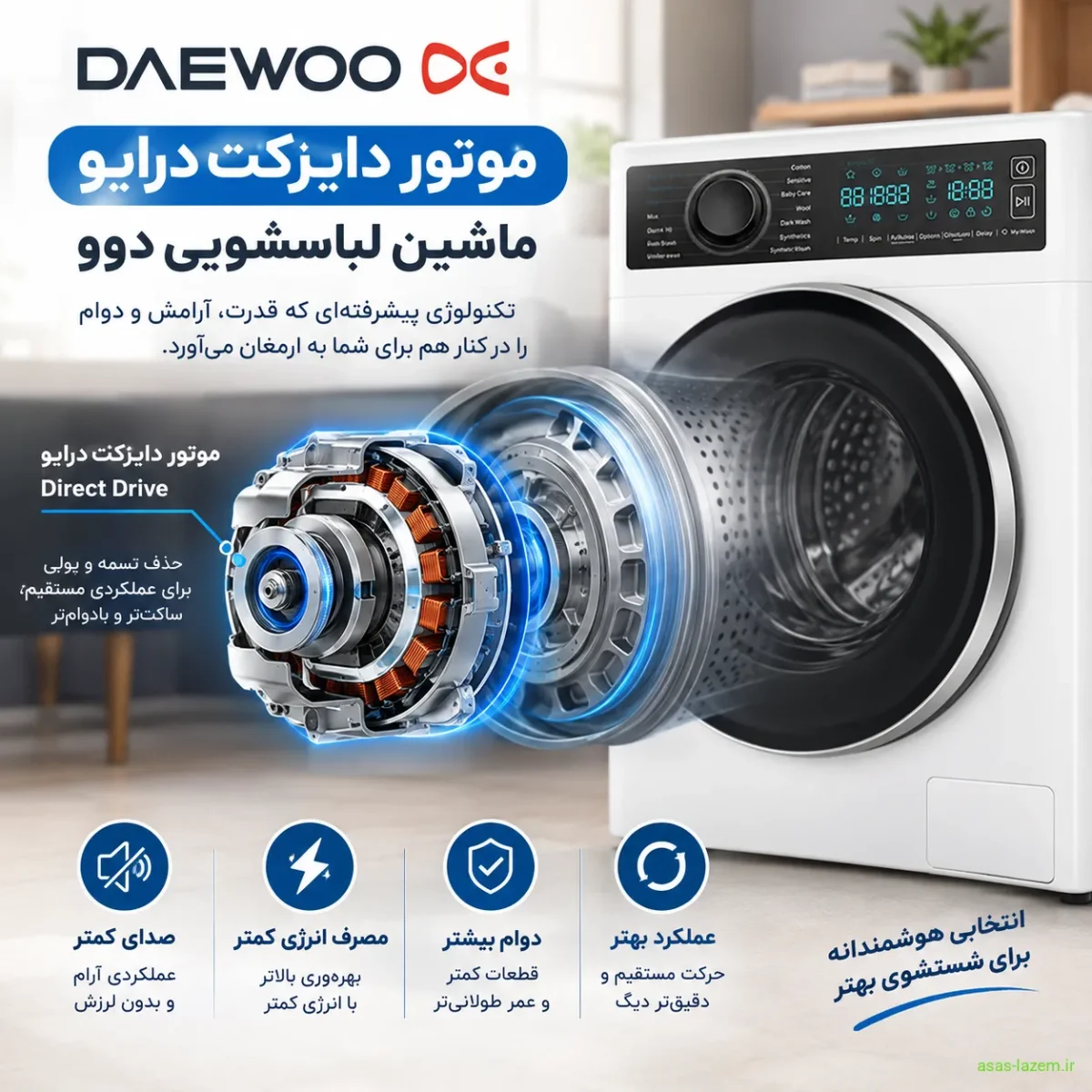 موتور دایرکت درایو ماشین لباسشویی دوو