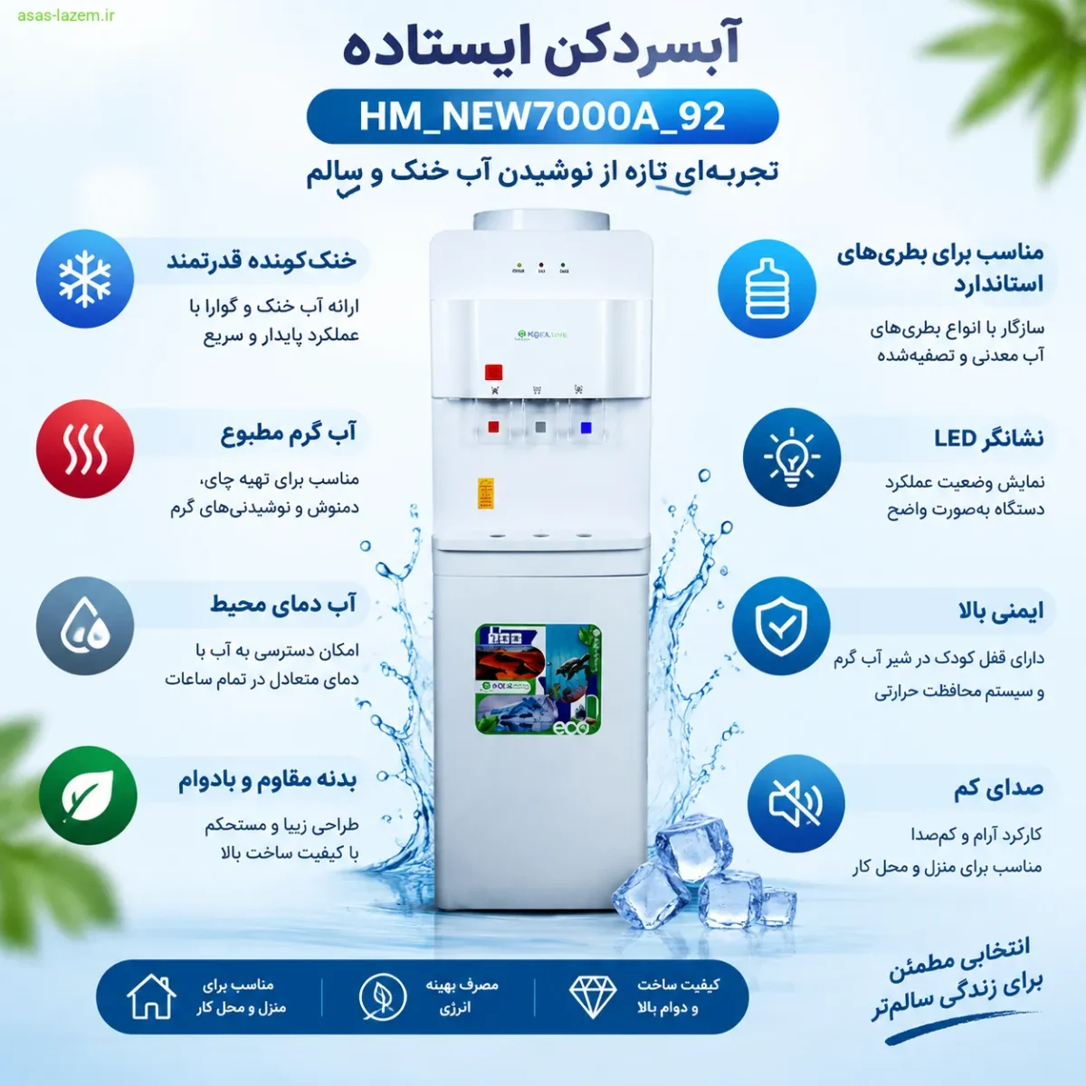 ویژگی‌های آبسردکن HM_NEW7000A_92