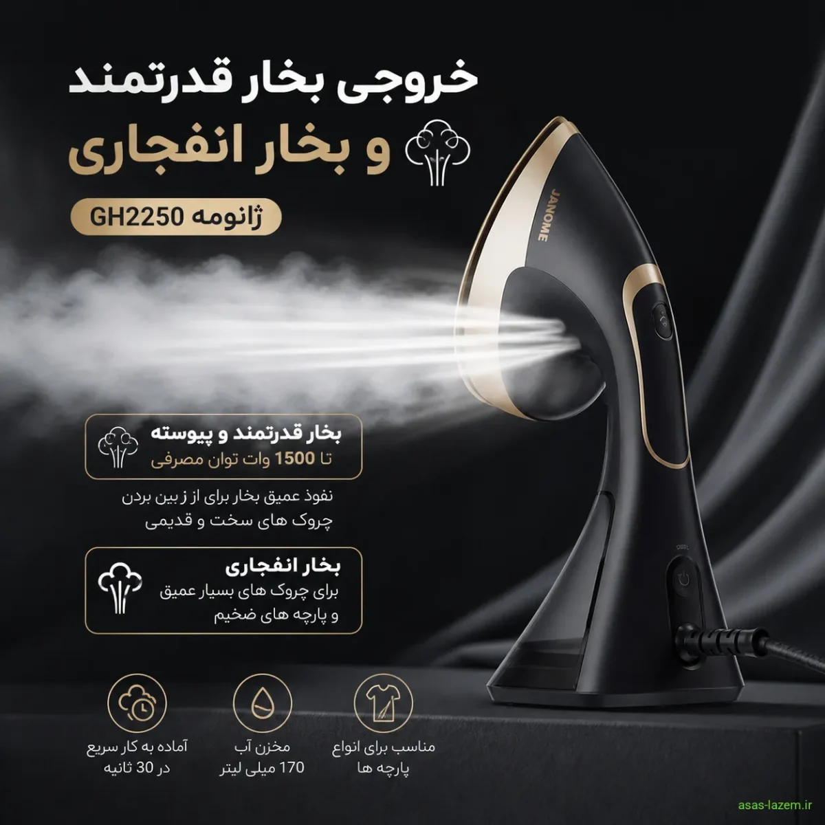خروجی بخار قدرتمند و بخار انفجاری بخارگر ژانومه GH2250