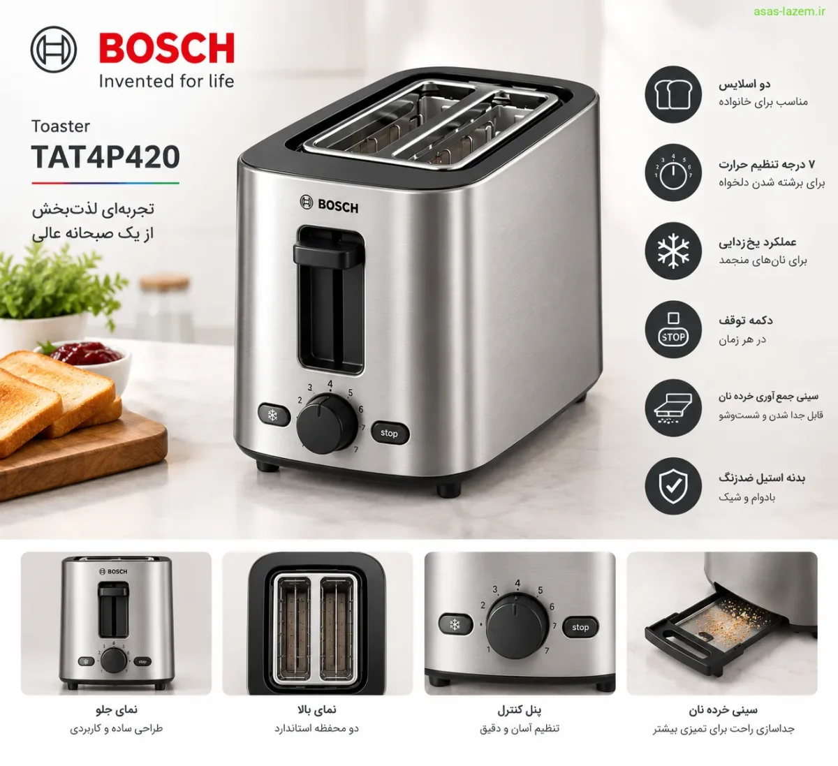 توستر ۲ اسلایس شیائومی مدل XMTSH01FD-BHR8811EU با طراحی مشکی مات
